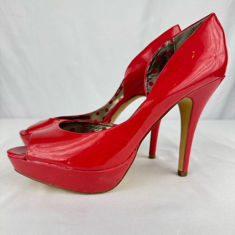 Y2K Fergalicious by Fergie Salmon Pink Heels - Picture 5 of 8